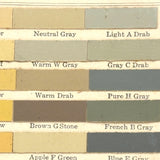 Masury's Liquid Colors, Gorgeous c. 1915 Century Paint Color Card