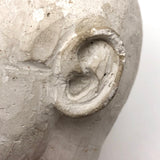 Hand-sculpted Plaster Head of Gentle Seeming Man