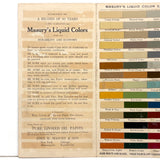 Masury's Liquid Colors, Gorgeous c. 1915 Century Paint Color Card