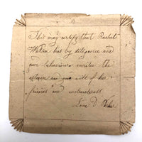 Rachel B. Walton's 1826 Grammar Book with Inscribed Plate and Two Handmade Rewards of Merit