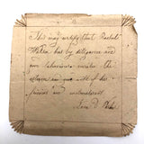 Rachel B. Walton's 1826 Grammar Book with Inscribed Plate and Two Handmade Rewards of Merit