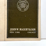 Masury's Liquid Colors, Gorgeous c. 1915 Century Paint Color Card