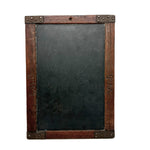 Very Beautiful Early Walnut Slate with Carved Monograms, All Corners Mended, Worn Super Smooth