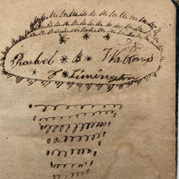 Rachel B. Walton's 1826 Grammar Book with Inscribed Plate and Two Handmade Rewards of Merit