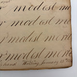Peter Crouse's Beautiful and Resonant 1831-32 Penmanship Notebook, Oppenheim, NY