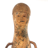 SOLD Folk Art Gourd Person with Great Carved Face and Twig Arms and Legs!