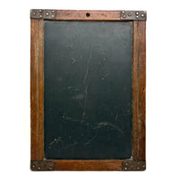 Very Beautiful Early Walnut Slate with Carved Monograms, All Corners Mended, Worn Super Smooth
