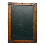 Very Beautiful Early Walnut Slate with Carved Monograms, All Corners Mended, Worn Super Smooth