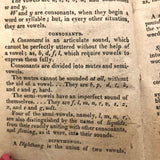 Rachel B. Walton's 1826 Grammar Book with Inscribed Plate and Two Handmade Rewards of Merit