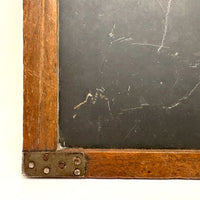 Very Beautiful Early Walnut Slate with Carved Monograms, All Corners Mended, Worn Super Smooth