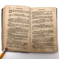 Rachel B. Walton's 1826 Grammar Book with Inscribed Plate and Two Handmade Rewards of Merit