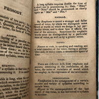 Rachel B. Walton's 1826 Grammar Book with Inscribed Plate and Two Handmade Rewards of Merit
