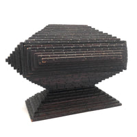 Elegant Antique Tramp Art Pedestal Box, Albany NY, with Ghostly Photos Inside, as Found