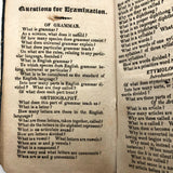 Rachel B. Walton's 1826 Grammar Book with Inscribed Plate and Two Handmade Rewards of Merit