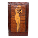Lovely, Delicately Carved Nude on Panel with Hidden Face