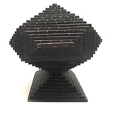 Elegant Antique Tramp Art Pedestal Box, Albany NY, with Ghostly Photos Inside, as Found