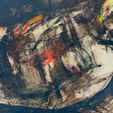Mid-Late 20th Century Large Signed Reclining Nude, Ink and Watercolor