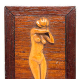 Lovely, Delicately Carved Nude on Panel with Hidden Face