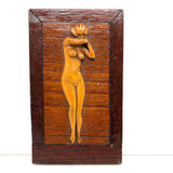 Lovely, Delicately Carved Nude on Panel with Hidden Face