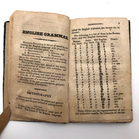 Rachel B. Walton's 1826 Grammar Book with Inscribed Plate and Two Handmade Rewards of Merit