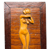 Lovely, Delicately Carved Nude on Panel with Hidden Face