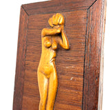 Lovely, Delicately Carved Nude on Panel with Hidden Face