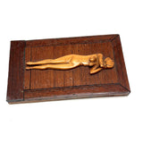 Lovely, Delicately Carved Nude on Panel with Hidden Face