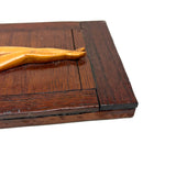 Lovely, Delicately Carved Nude on Panel with Hidden Face