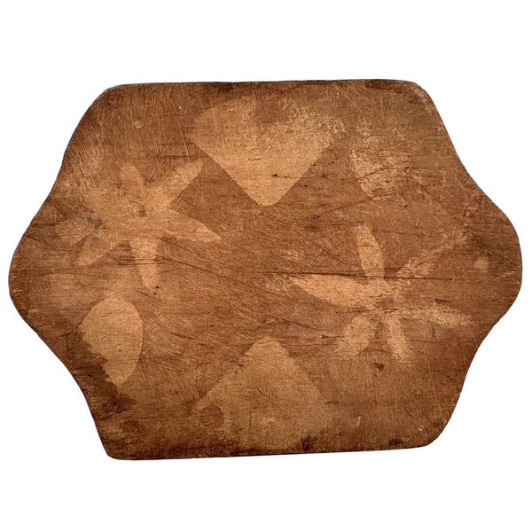Lovely Antique Pennsylvania Cutting Board with Mysterious Toned Shapes
