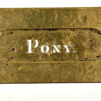(Dreaming of a) PONY - Iconic Feeling, Perfect Little Antique Golden Brass Stencil