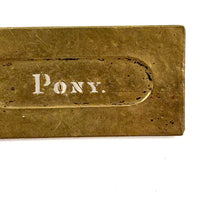 (Dreaming of a) PONY - Iconic Feeling, Perfect Little Antique Golden Brass Stencil