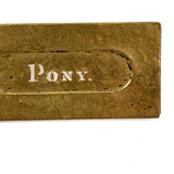(Dreaming of a) PONY - Iconic Feeling, Perfect Little Antique Golden Brass Stencil