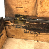 Elegant Antique Tramp Art Pedestal Box, Albany NY, with Ghostly Photos Inside, as Found