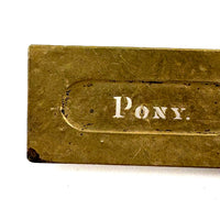 (Dreaming of a) PONY - Iconic Feeling, Perfect Little Antique Golden Brass Stencil