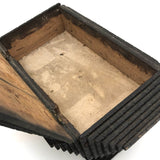 Elegant Antique Tramp Art Pedestal Box, Albany NY, with Ghostly Photos Inside, as Found