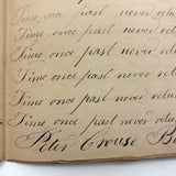 Peter Crouse's Beautiful and Resonant 1831-32 Penmanship Notebook, Oppenheim, NY