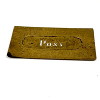 (Dreaming of a) PONY - Iconic Feeling, Perfect Little Antique Golden Brass Stencil