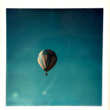 Hot Air Ballon Against Teal Sky, Transcendent Vintage Polaroid