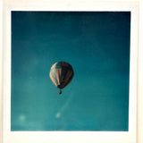 Hot Air Ballon Against Teal Sky, Transcendent Vintage Polaroid