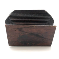 Elegant Antique Tramp Art Pedestal Box, Albany NY, with Ghostly Photos Inside, as Found