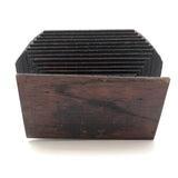 Elegant Antique Tramp Art Pedestal Box, Albany NY, with Ghostly Photos Inside, as Found
