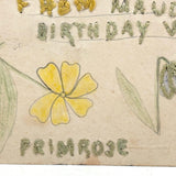 To Edith With Love From Maud, Charming Old Hand-Drawn and Embroidered Postcard