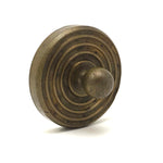 Beautiful Old Brass Paperweight with Concentric Circles and Bulb Handle