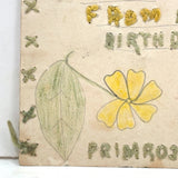 To Edith With Love From Maud, Charming Old Hand-Drawn and Embroidered Postcard