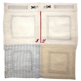 Super Crisp Antique Monogrammed Sewing Sampler: Patching, Seams, Stitches, Fasteners