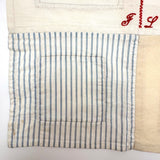 Super Crisp Antique Monogrammed Sewing Sampler: Patching, Seams, Stitches, Fasteners