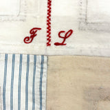 Super Crisp Antique Monogrammed Sewing Sampler: Patching, Seams, Stitches, Fasteners