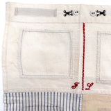 Super Crisp Antique Monogrammed Sewing Sampler: Patching, Seams, Stitches, Fasteners