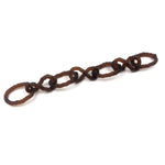 Wonderfully Folky 19th C. Hand-formed Twisted Amber Glass Chain