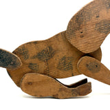 Super Sweet, Very Naive Old Spotted, Jointed Wooden Toy Horse